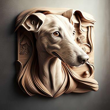 3D model Whippet dog (STL)